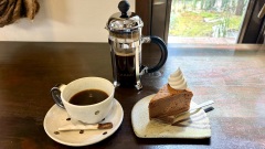 長野のおみやげ 丸山珈琲のブレンド・クラシック1991とチョコレートケーキ